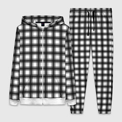 Женский 3D-костюм Black and white trendy checkered pattern, цвет: 3D-белый