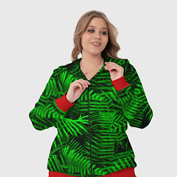 Женский 3D-костюм Листья папоротника - текстура, цвет: 3D-красный — фото 2