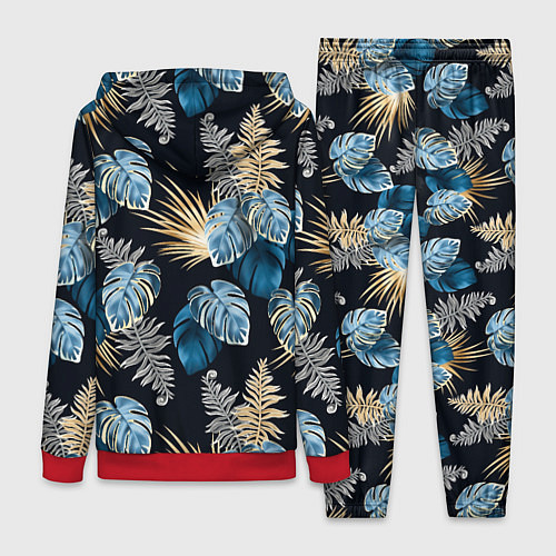 Женский костюм Свет неоновых листьев / 3D-Красный – фото 2