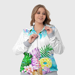 Женский 3D-костюм Тропический рай и мороженое, цвет: 3D-меланж — фото 2