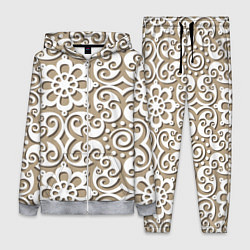 Женский 3D-костюм Цветочный кружевной орнамент, цвет: 3D-меланж