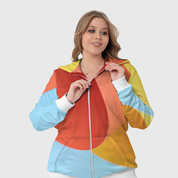 Женский 3D-костюм Абстрактные разноцветные листы, цвет: 3D-белый — фото 2