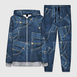 Женский 3D-костюм Джинсовка jeans, цвет: 3D-меланж