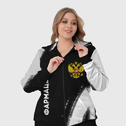 Женский 3D-костюм Фармацевт из России и герб РФ: надпись, символ, цвет: 3D-черный — фото 2