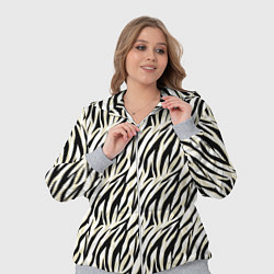 Женский 3D-костюм Тигровый полосатый узор-черные, бежевые полосы на, цвет: 3D-меланж — фото 2