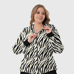 Женский 3D-костюм Тигровый полосатый узор-черные, бежевые полосы на, цвет: 3D-черный — фото 2