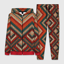 Женский 3D-костюм Вязаная ткань - текстура, цвет: 3D-красный