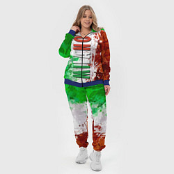 Женский 3D-костюм Флаг Италии - кляксы, цвет: 3D-синий — фото 2