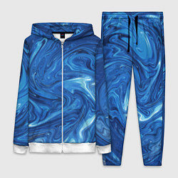 Женский 3D-костюм Волновые разводы на поверхности воды, цвет: 3D-белый