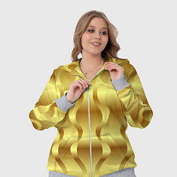Женский 3D-костюм Золото абстрактная графика, цвет: 3D-меланж — фото 2