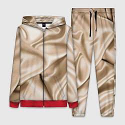 Женский 3D-костюм Струящаяся золотистая ткань, цвет: 3D-красный