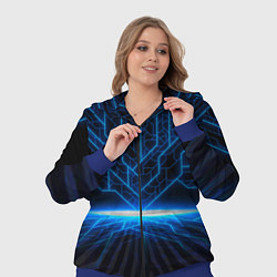 Женский 3D-костюм Цифровые молнии, цвет: 3D-синий — фото 2
