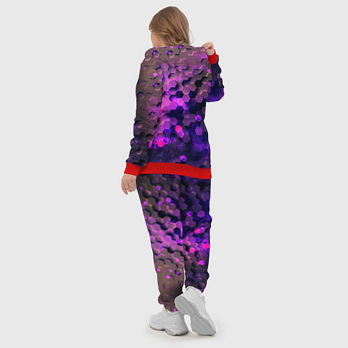 Женский костюм Плиты фиолетовый неон / 3D-Красный – фото 5