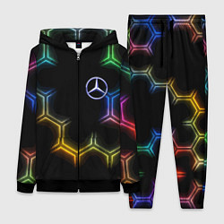 Женский 3D-костюм Mercedes - neon pattern, цвет: 3D-черный