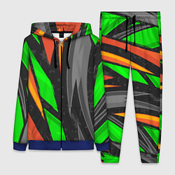 Женский 3D-костюм Абстракция, цвет: 3D-синий