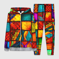 Женский 3D-костюм Лоскутная мозаика - пэчворк, цвет: 3D-меланж