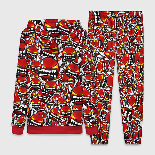 Женский костюм Геометри Даш демоны паттерн / 3D-Красный – фото 2