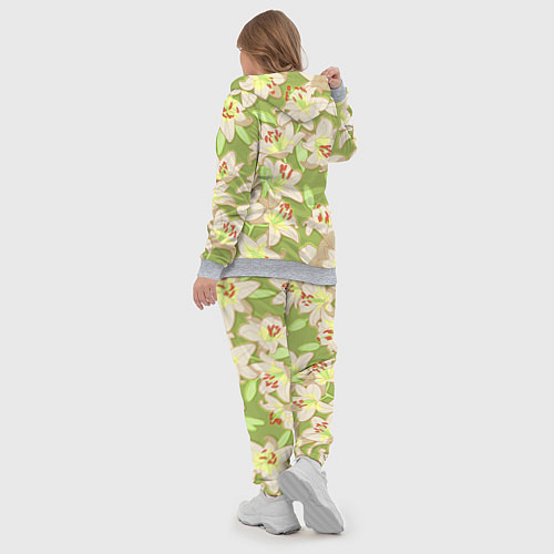 Женский костюм Нежные цветы - лилии: цветной паттерн / 3D-Меланж – фото 5