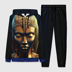 Женский 3D-костюм Нейросеть - золотая статуя египетской царицы, цвет: 3D-синий