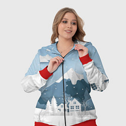 Женский 3D-костюм Зимний день, цвет: 3D-красный — фото 2