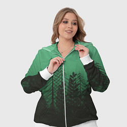 Женский 3D-костюм Зелёный туманный лес, цвет: 3D-белый — фото 2
