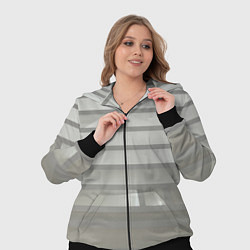 Женский 3D-костюм Серый паттерн из различных блоков, цвет: 3D-черный — фото 2