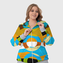 Женский 3D-костюм Разноцветный абстрактный волнообразный паттерн с к, цвет: 3D-меланж — фото 2