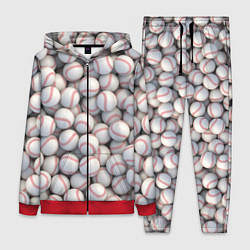 Женский 3D-костюм Бейсбольные мячи, цвет: 3D-красный