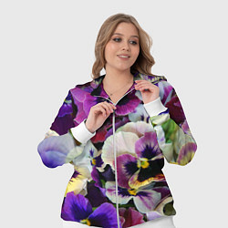 Женский 3D-костюм Красивые анютины глазки, цвет: 3D-белый — фото 2