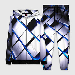 Женский 3D-костюм Неоновые плиты киберпанк, цвет: 3D-черный