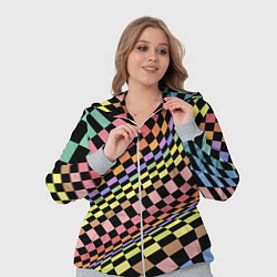 Женский 3D-костюм Colorful avant-garde chess pattern - fashion, цвет: 3D-меланж — фото 2