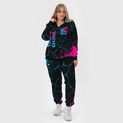 Женский 3D-костюм Tokyo Ghoul - neon gradient: надпись, символ, цвет: 3D-черный — фото 2