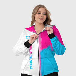Женский 3D-костюм Counter Strike 2 neon gradient style: по-вертикали, цвет: 3D-черный — фото 2