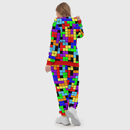 Женский костюм Тетрис цветные блоки / 3D-Красный – фото 5