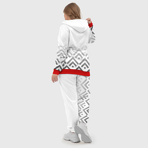 Женский костюм BMW m power - белый / 3D-Красный – фото 5