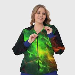 Женский 3D-костюм Зеленое свечение молния, цвет: 3D-синий — фото 2