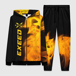Женский 3D-костюм Exeed - gold gradient: по-вертикали, цвет: 3D-черный