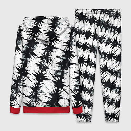 Женский костюм Паттерн с колючей проволокой / 3D-Красный – фото 2