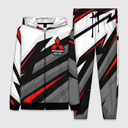 Женский 3D-костюм Mitsubishi motors - красная линия, цвет: 3D-черный