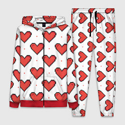 Женский 3D-костюм Pixel heart, цвет: 3D-красный