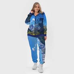 Женский 3D-костюм Перечень гор России, цвет: 3D-синий — фото 2