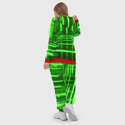 Женский костюм Зеленые световые объекты / 3D-Красный – фото 5