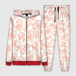 Женский 3D-костюм Паттерн Sonic, цвет: 3D-красный