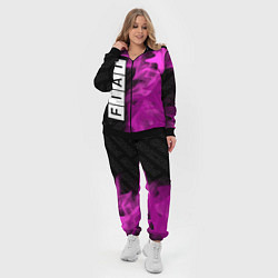 Женский 3D-костюм Fiat pro racing: по-вертикали, цвет: 3D-черный — фото 2