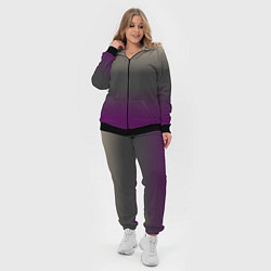 Женский 3D-костюм Фиолетовый и серый дым - Хуф и Ся, цвет: 3D-черный — фото 2