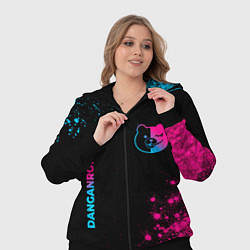 Женский 3D-костюм Danganronpa - neon gradient: надпись, символ, цвет: 3D-черный — фото 2