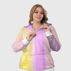 Женский 3D-костюм Акварельный градиент желто- розовый, цвет: 3D-белый — фото 2
