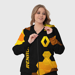 Женский 3D-костюм Renault - gold gradient: надпись, символ, цвет: 3D-черный — фото 2