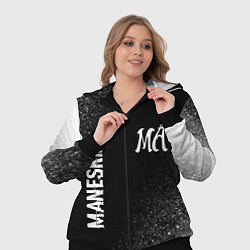 Женский 3D-костюм Maneskin glitch на темном фоне: надпись, символ, цвет: 3D-черный — фото 2