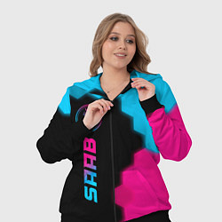 Женский 3D-костюм Saab - neon gradient: по-вертикали, цвет: 3D-черный — фото 2